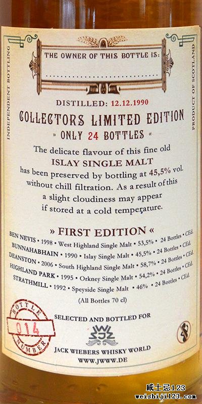 Bunnahabhain 1990 JW