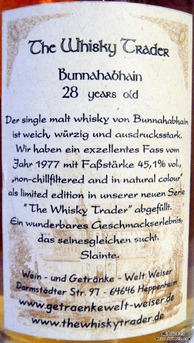 Bunnahabhain 1977 GW