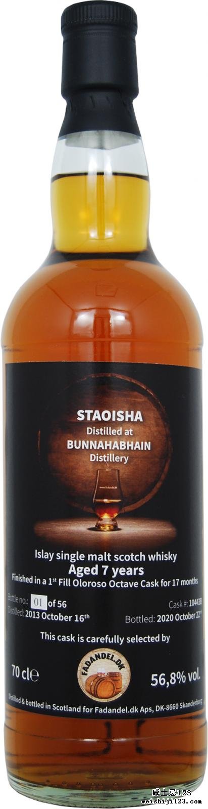 Bunnahabhain 2013 F.dk Staoisha