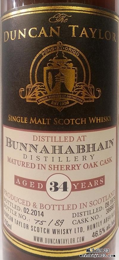 Bunnahabhain 1979 DT