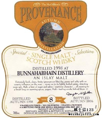 Bunnahabhain 1998 McG