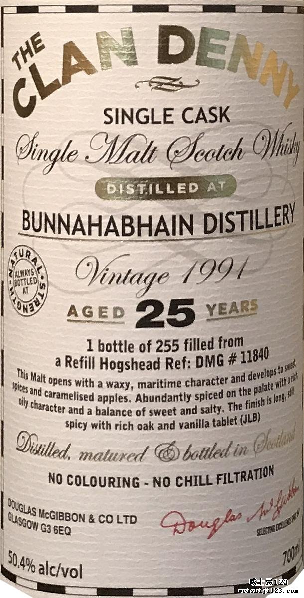 Bunnahabhain 1991 McG