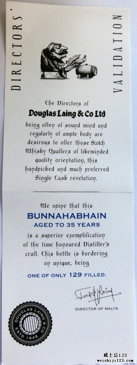 Bunnahabhain 1978 DL