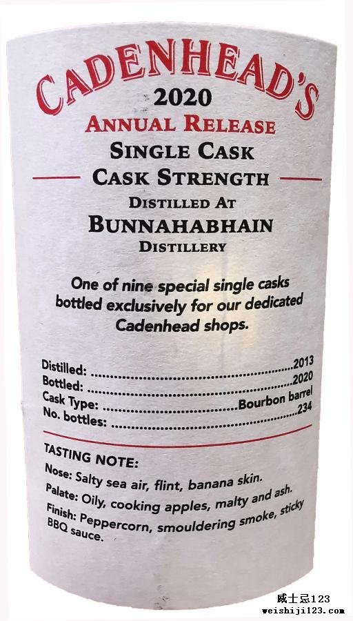 Bunnahabhain 2013 CA