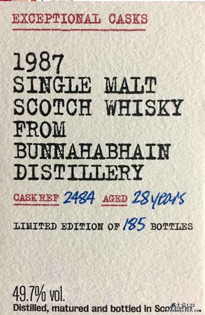 Bunnahabhain 1987 BR