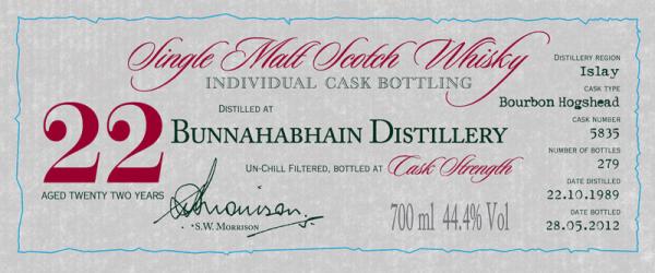 Bunnahabhain 1989 DR