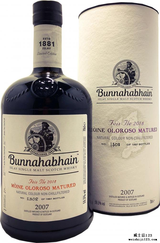 Bunnahabhain 2007 Mòine