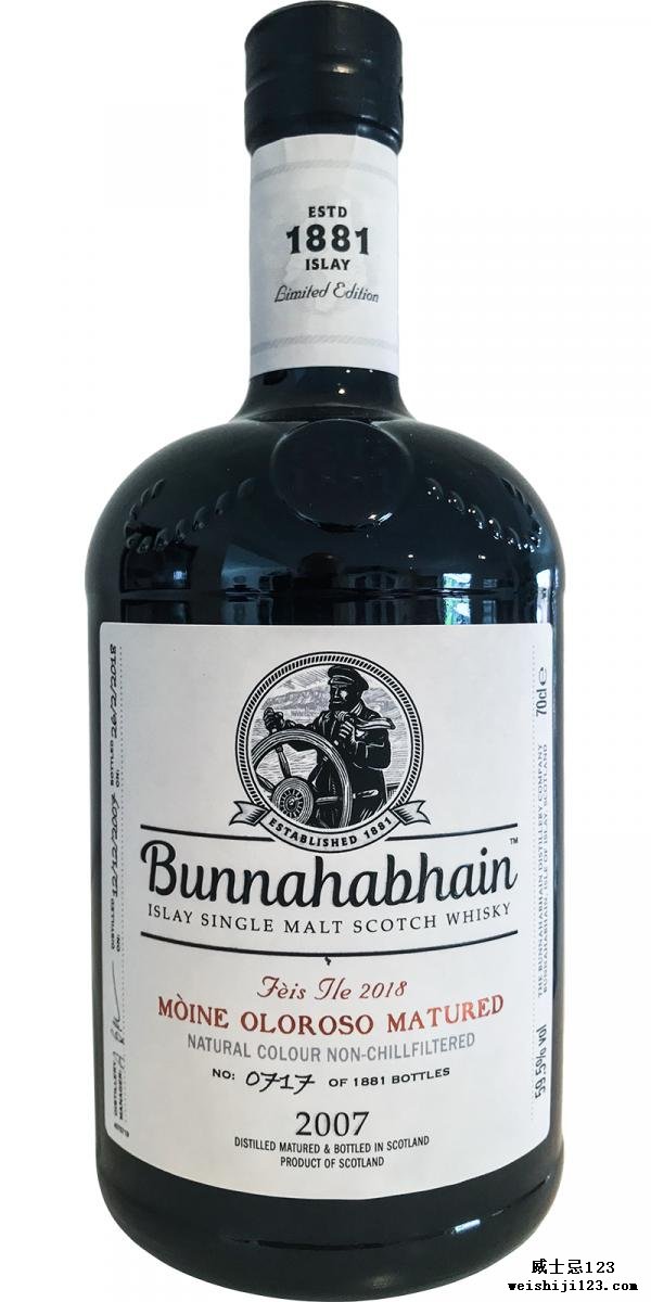 Bunnahabhain 2007 Mòine