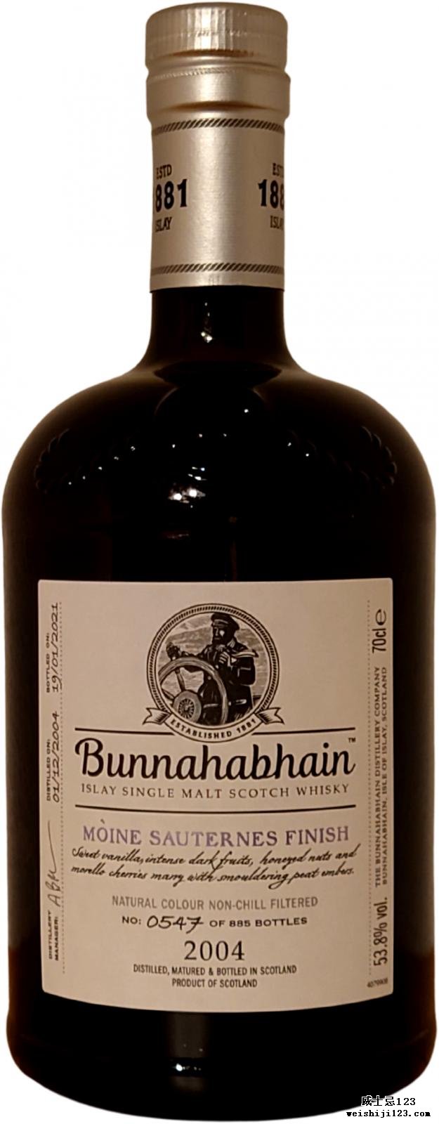 Bunnahabhain 2004 Mòine