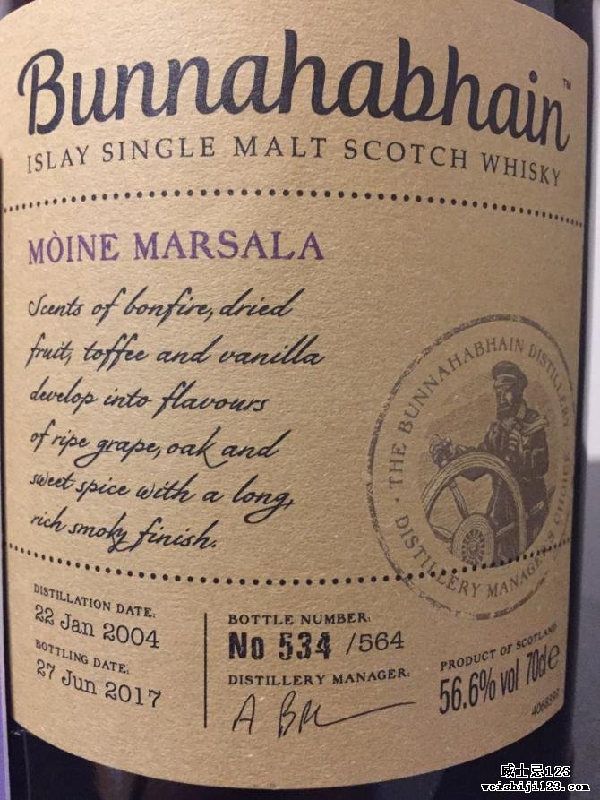 Bunnahabhain 2004 - Mòine Marsala