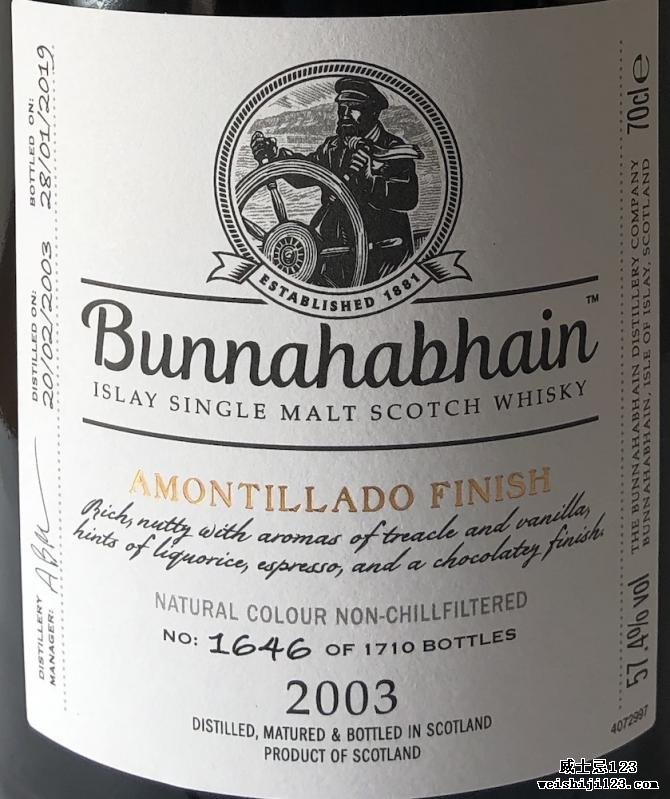 Bunnahabhain 2003