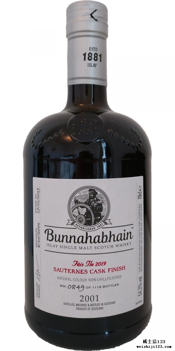 Bunnahabhain 2001