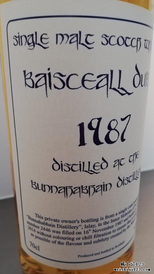 Bunnahabhain 1987 - Baisceall Dubh