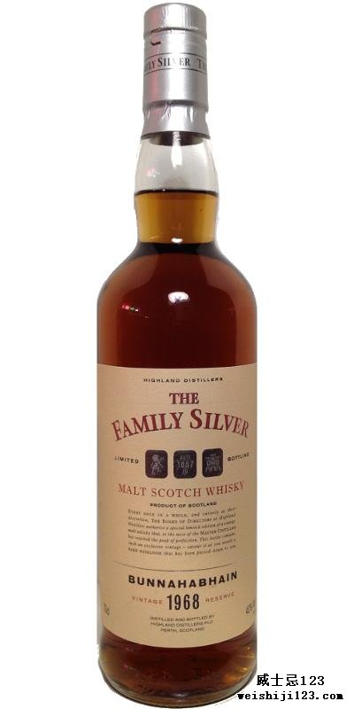 Bunnahabhain 1968 The Family Silver