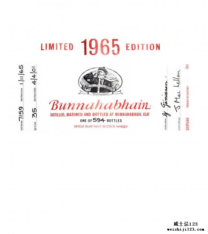 Bunnahabhain 1965 Limited Edition