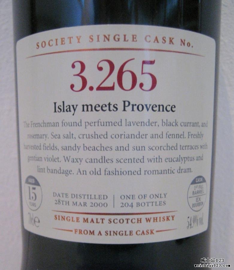 Bowmore 2000 SMWS 3.265