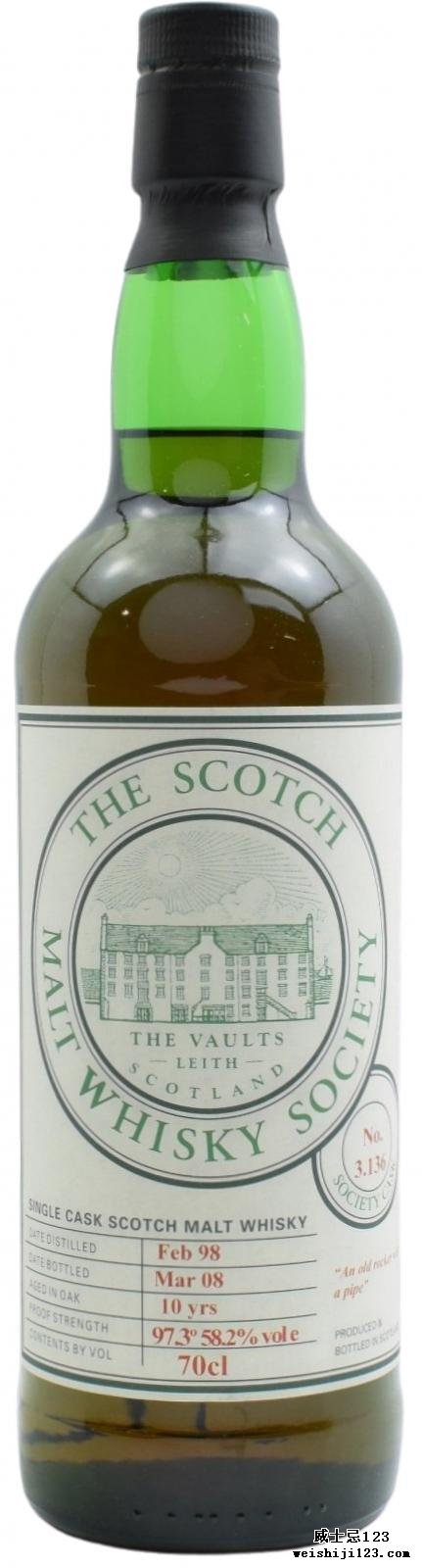 Bowmore 1998 SMWS 3.136