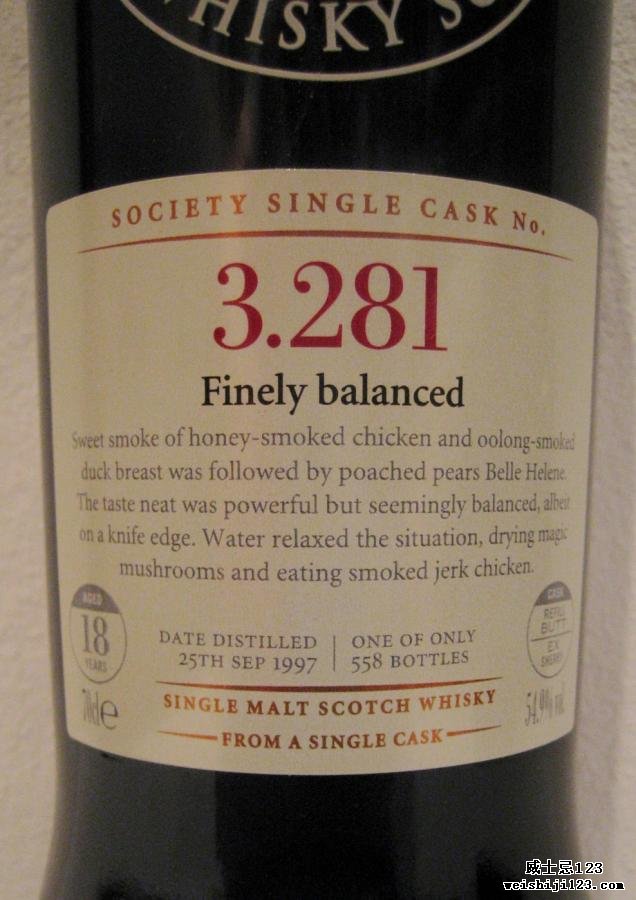 Bowmore 1997 SMWS 3.281