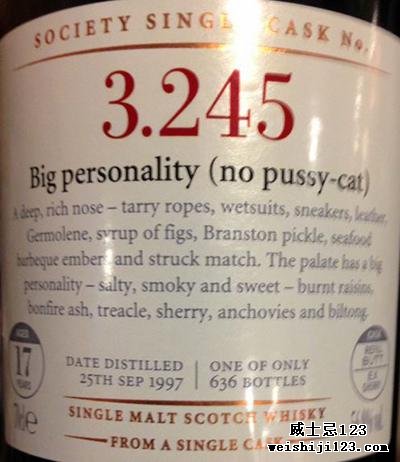 Bowmore 1997 SMWS 3.245