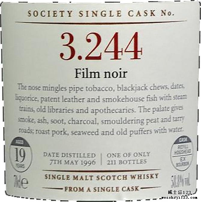 Bowmore 1996 SMWS 3.244