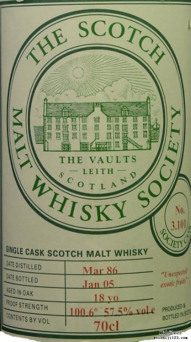 Bowmore 1986 SMWS 3.101