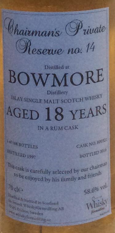 Bowmore 1997 SWf