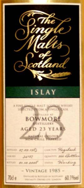 Bowmore 1985 SMS