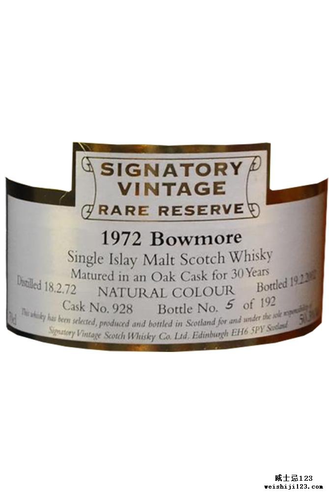 Bowmore 1972 SV