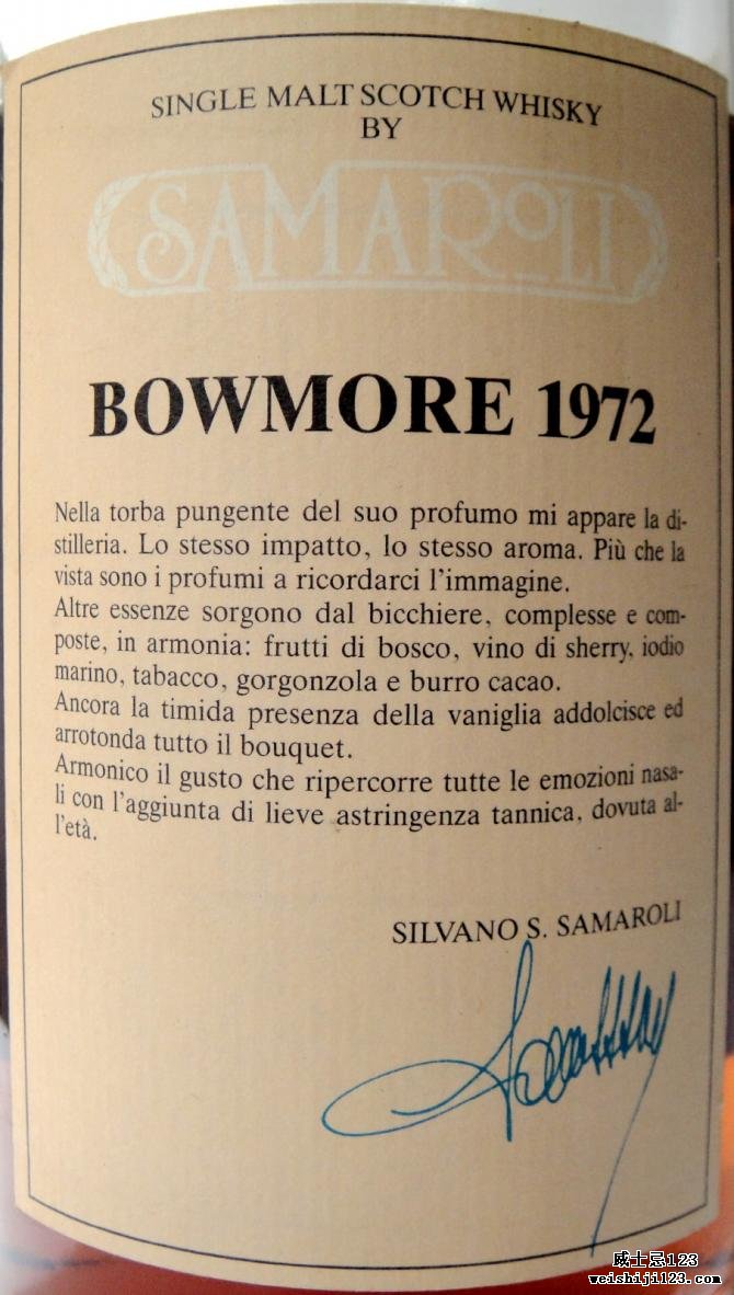 Bowmore 1972 Sa