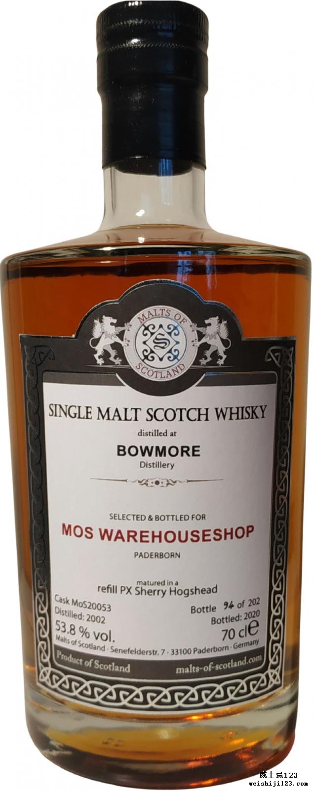 Bowmore 2002 MoS