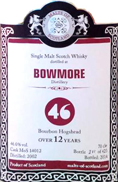 Bowmore 2002 MoS