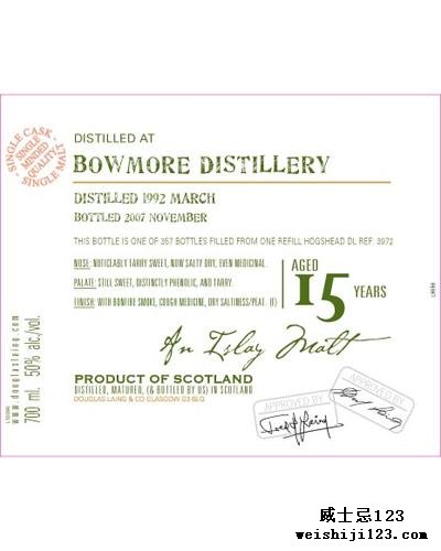 Bowmore 1992 DL