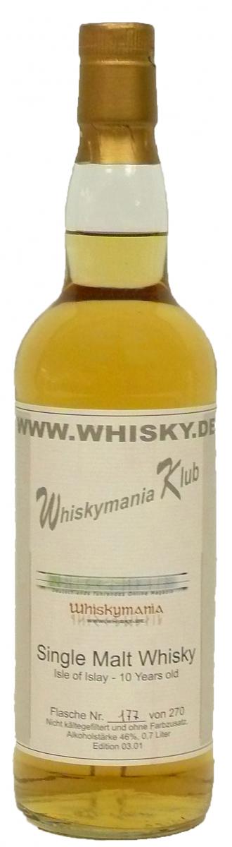 Whiskymania Klub 10-year-old - Isle of Islay Wm.de