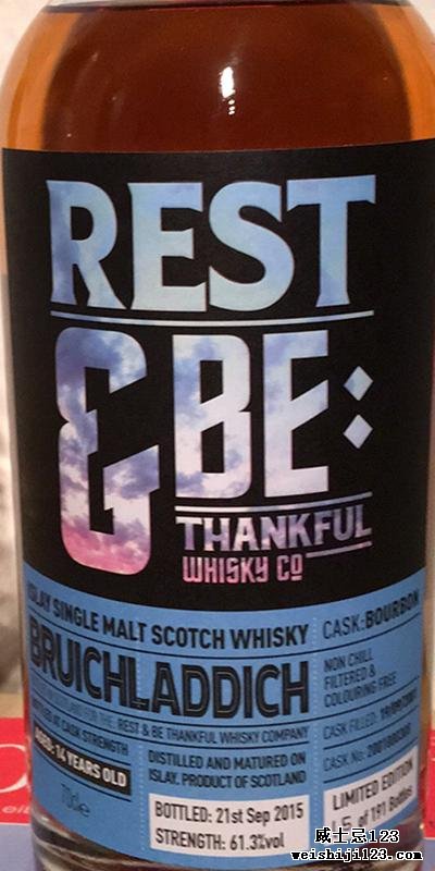 Bruichladdich 2001 RBTW