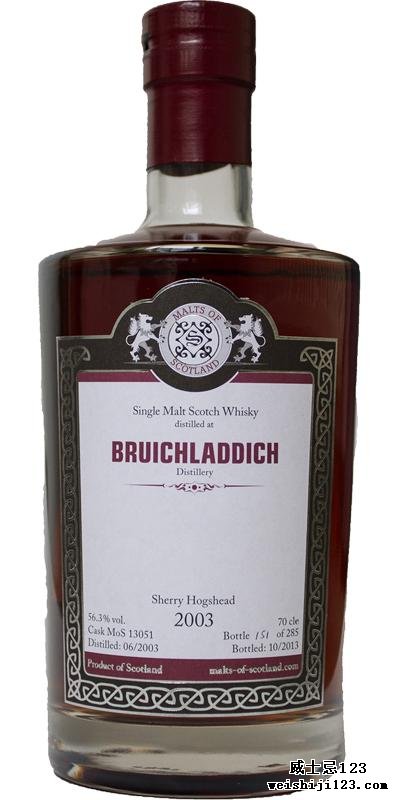 Bruichladdich 2003 MoS