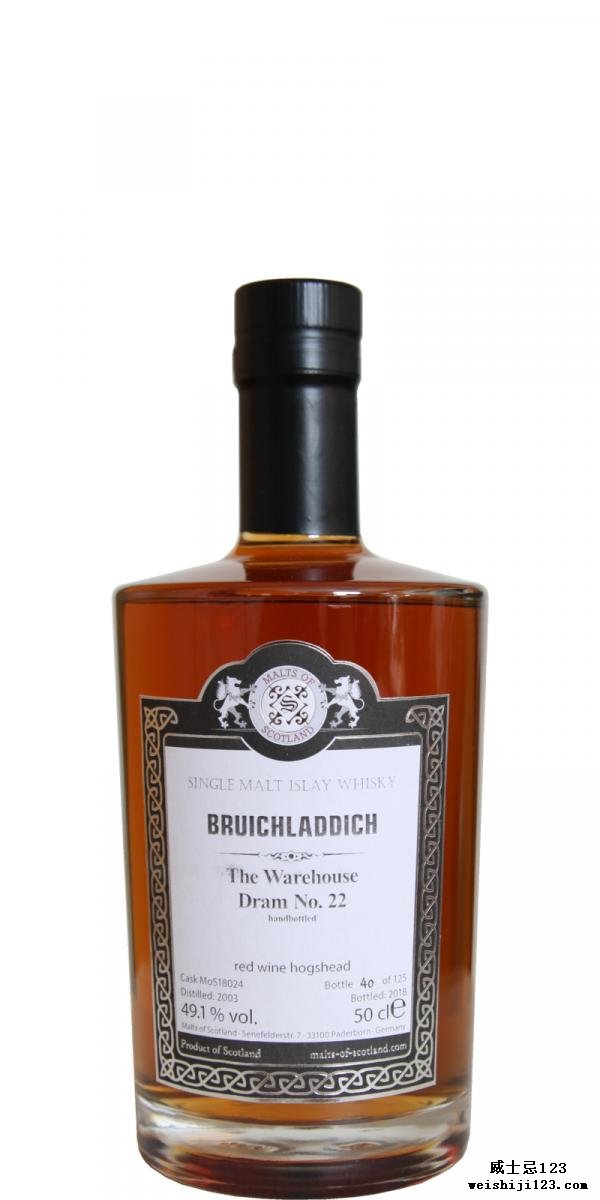 Bruichladdich 2003 MoS