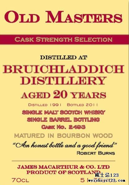 Bruichladdich 1991 JM