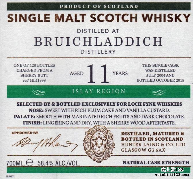 Bruichladdich 2004 HL