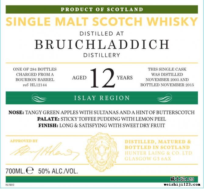 Bruichladdich 2003 HL