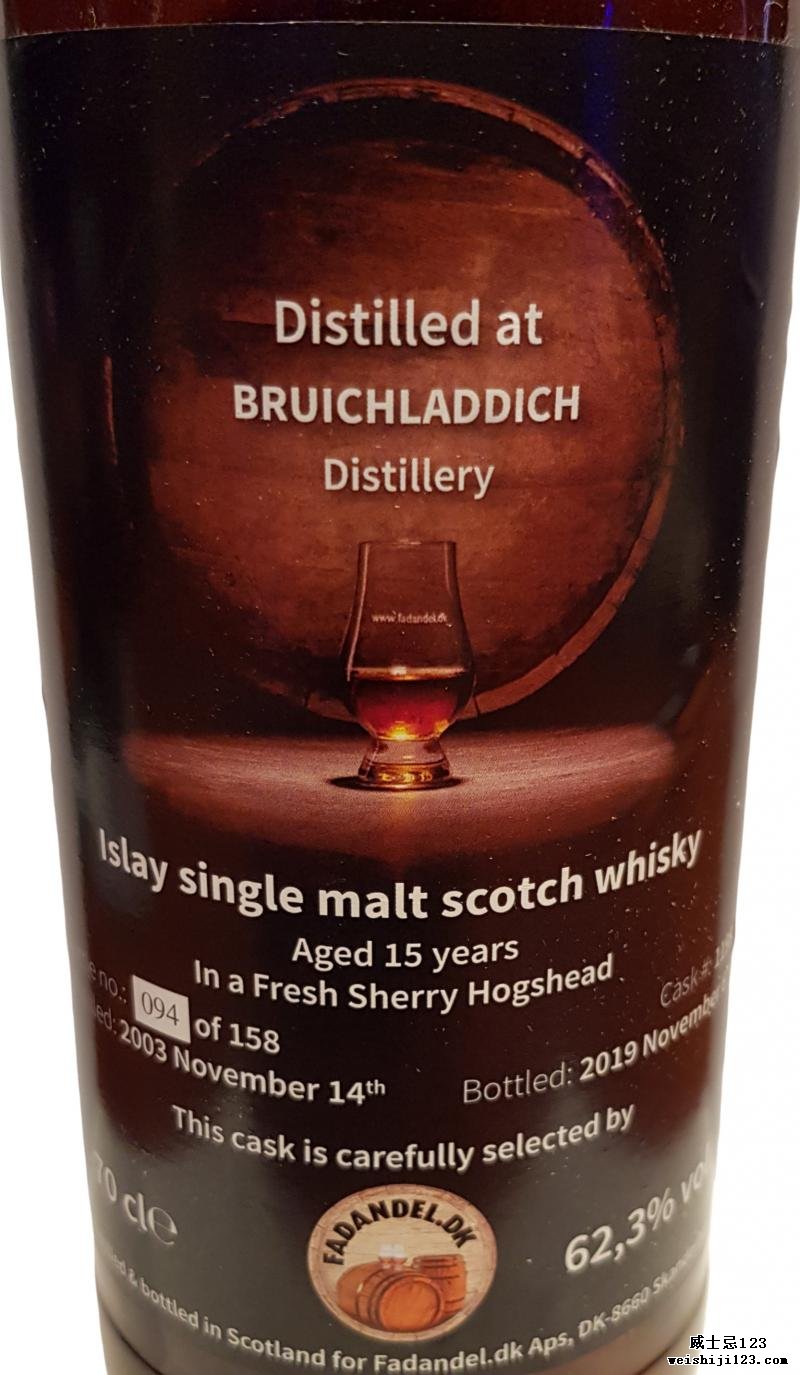 Bruichladdich 15-year-old F.dk