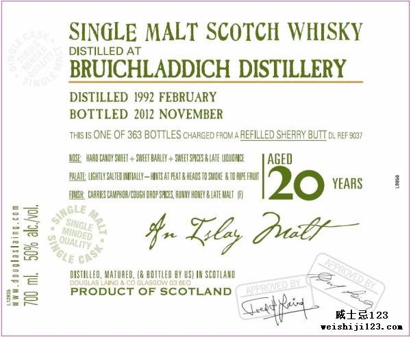 Bruichladdich 1992 DL