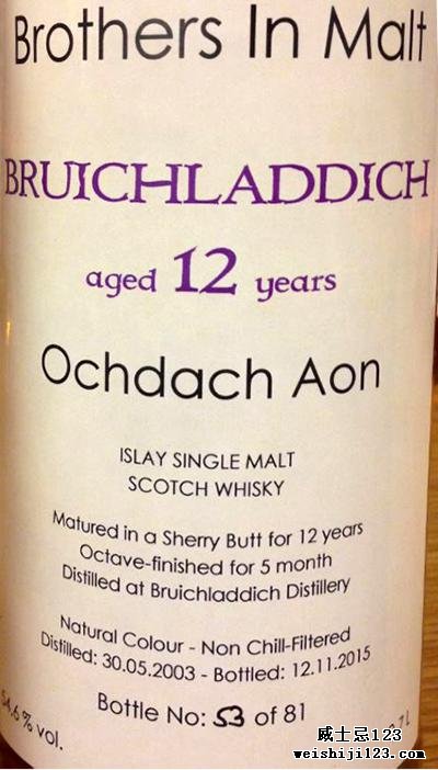 Bruichladdich 2003 BiM