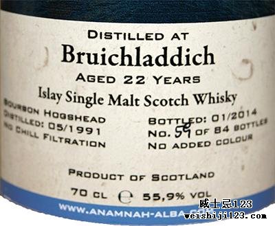 Bruichladdich 1991 ANHA