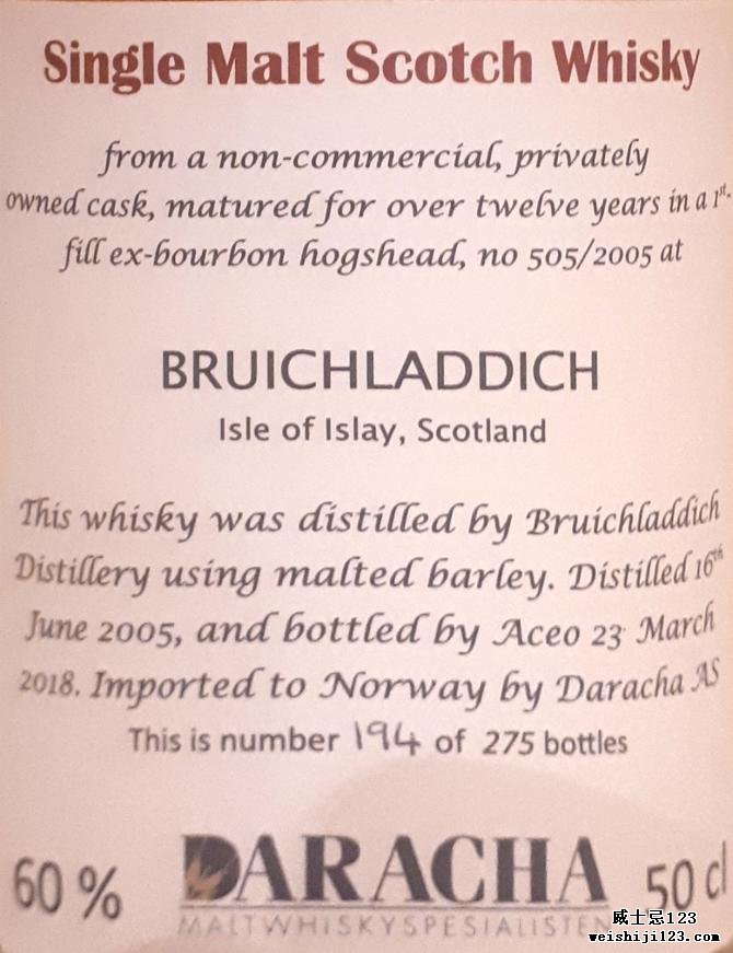 Bruichladdich 2005 AcL