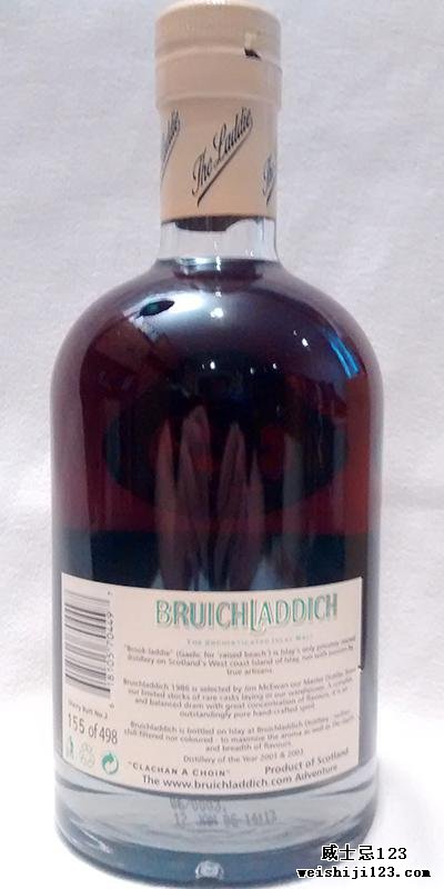 Bruichladdich 1986 Sherry