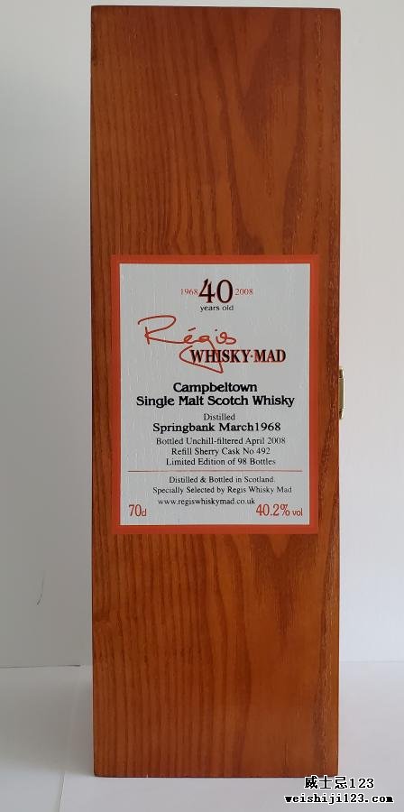 Springbank 1968 RWM