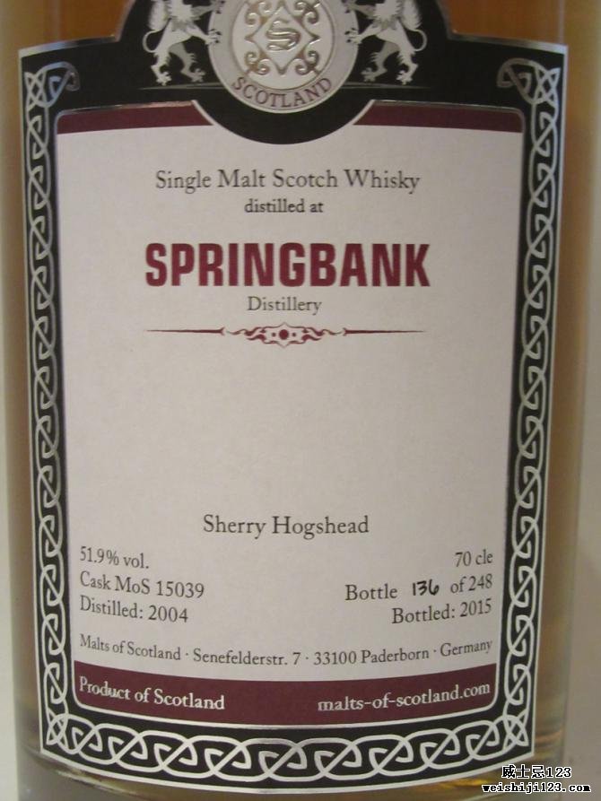 Springbank 2004 MoS