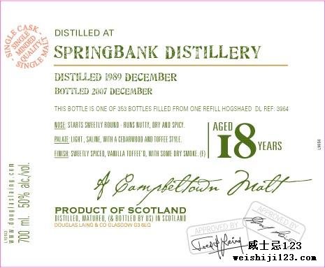 Springbank 1989 DL