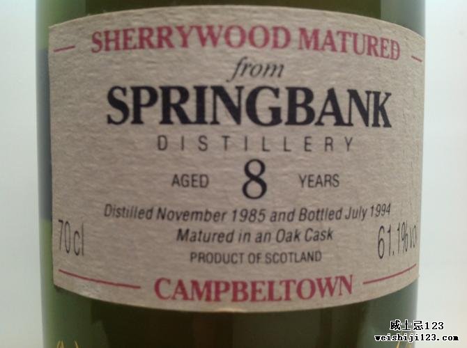 Springbank 1985 CA