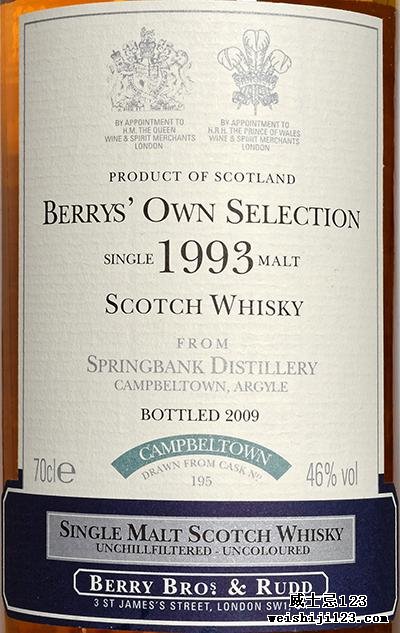 Springbank 1993 BR